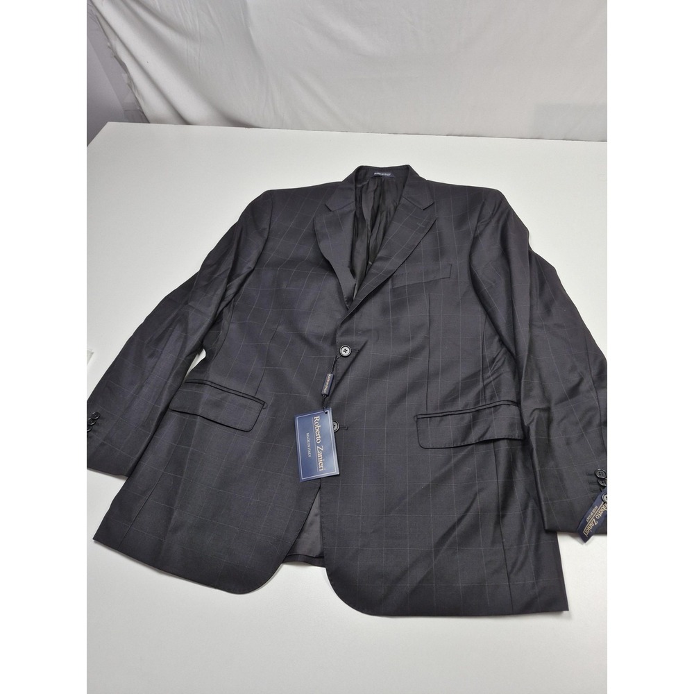 Roberto Zanieri Suit Jacket Mens 44R Wool Angelico Super 100s Italy NWT FLAW